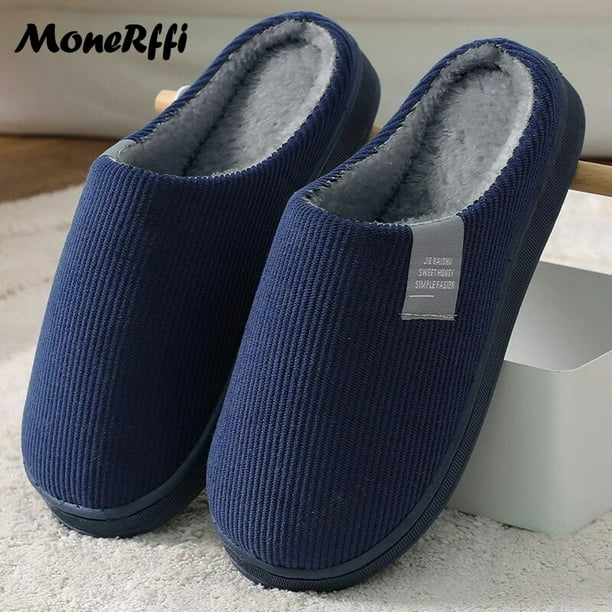 Couple Winter Home Slippers Women Shoes Cute Cartoon Cat Slippers Men Warm Plush Slides Indoor Bedroom Non-Slip Floor Slipper