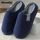 thumbnail image 1 of Couple Winter Home Slippers Women Shoes Cute Cartoon Cat Slippers Men Warm Plush Slides Indoor Bedroom Non-Slip Floor Slipper, 1 of 4
