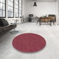 thumbnail image 3 of Ahgly Company Indoor Round Patterned Grapefruit Red Area Rugs, 4' Round, 3 of 6