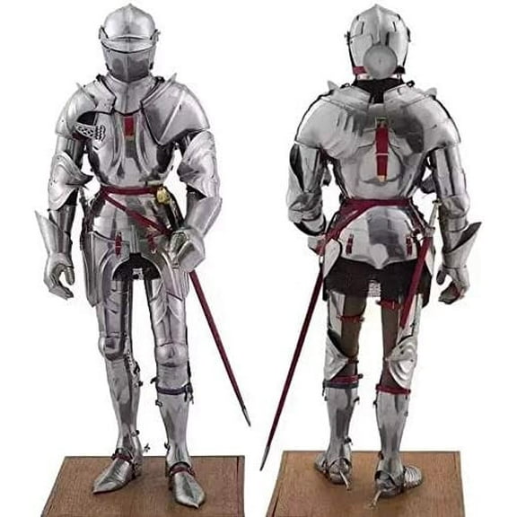 Knight Suit of Armor Medieval Stainless Steel Body Armour Halloween Costume