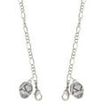 thumbnail image 1 of Silvertone X Heart Spacer Spinner Silvertone Face Mask Necklace, 1 of 2