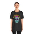 thumbnail image 5 of Cincuenta Spanish 50th Birthday Fiesta cool sugar skeleton Unisex T-shirt, 5 of 9