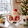 thumbnail image 2 of SLYNSHome Christmas Glass Tumbler 420ml Hand Blown Crystal Whiskey Cup with Gold Rim for Holiday Barware Home Christmas Party Gift, 2 of 7