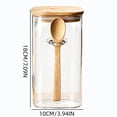 thumbnail image 3 of Yomiee Glass Jars with Bamboo Lids & Spoon, 53oz Pantry Airtight Storage Containers | Glass Kitchen Canisters, Food Storage Containers for Pantry with Wood Lids for Coffee, Tea, Sugar, Pasta, 3 of 6