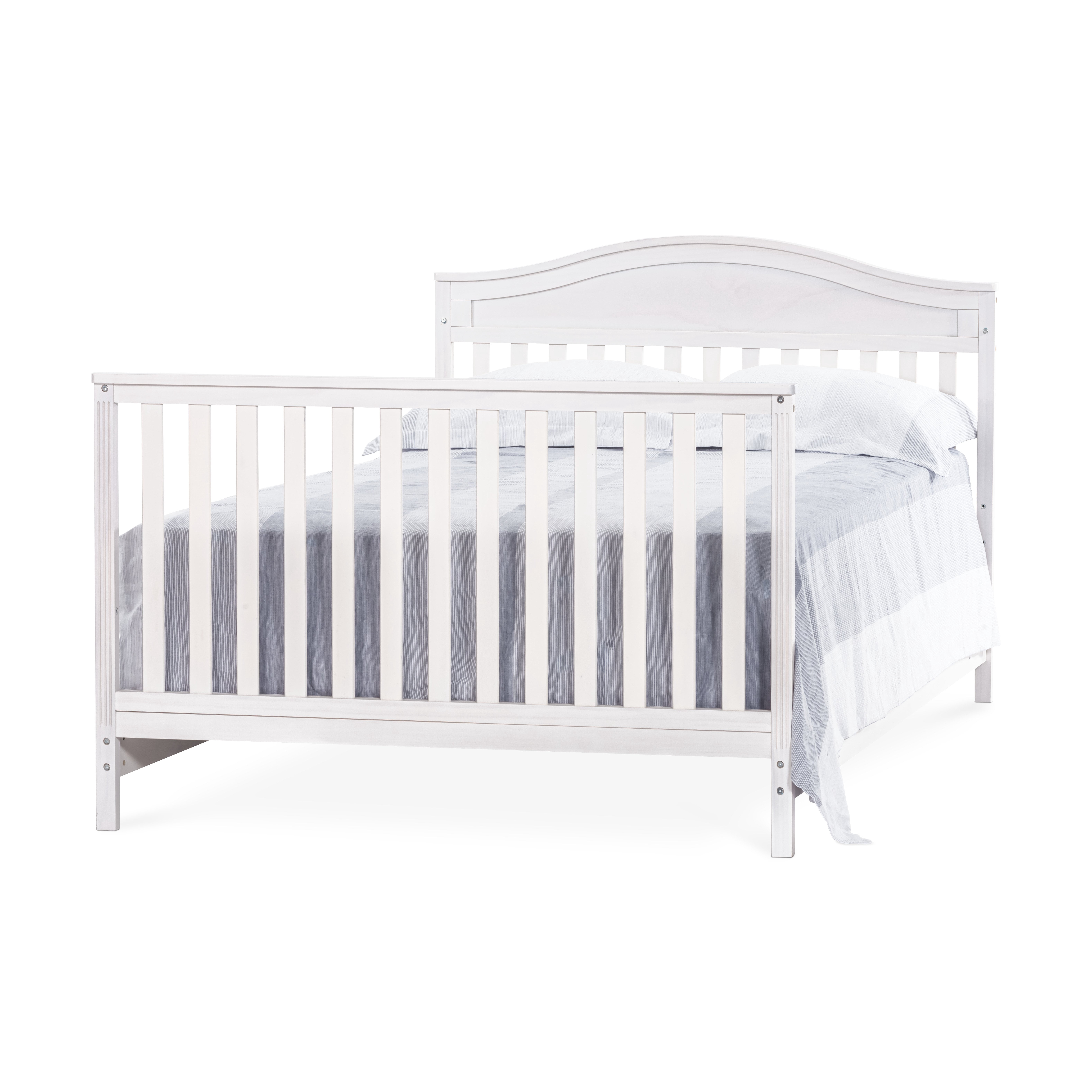 Child Craft 4-in-1 Convertible Baby Crib - White Wash - Sidney Collection