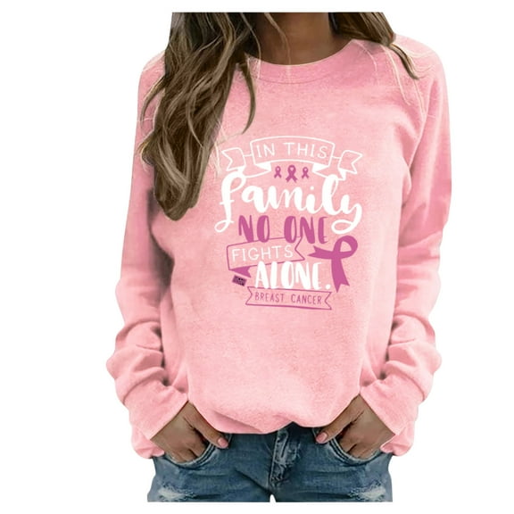 Pntutb Womens Casual Long Sleeve O-Neck Print Ladies Sweatshirts Tops