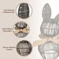 thumbnail image 7 of Hand-Woven Rattan Bunny Easter Ornament with Bow, 6"x12" Natural Fiber Wall or Table Decor, Farmhouse Easter Ornament, Spring Home Accent, 7 of 7