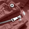 thumbnail image 4 of thefmos Womens Stand Collar Jacket Lightweight Casual Zip Up Coat Trendy Fall Outfits Cropped Spring Jackets with Pockets, Red L, 4 of 6