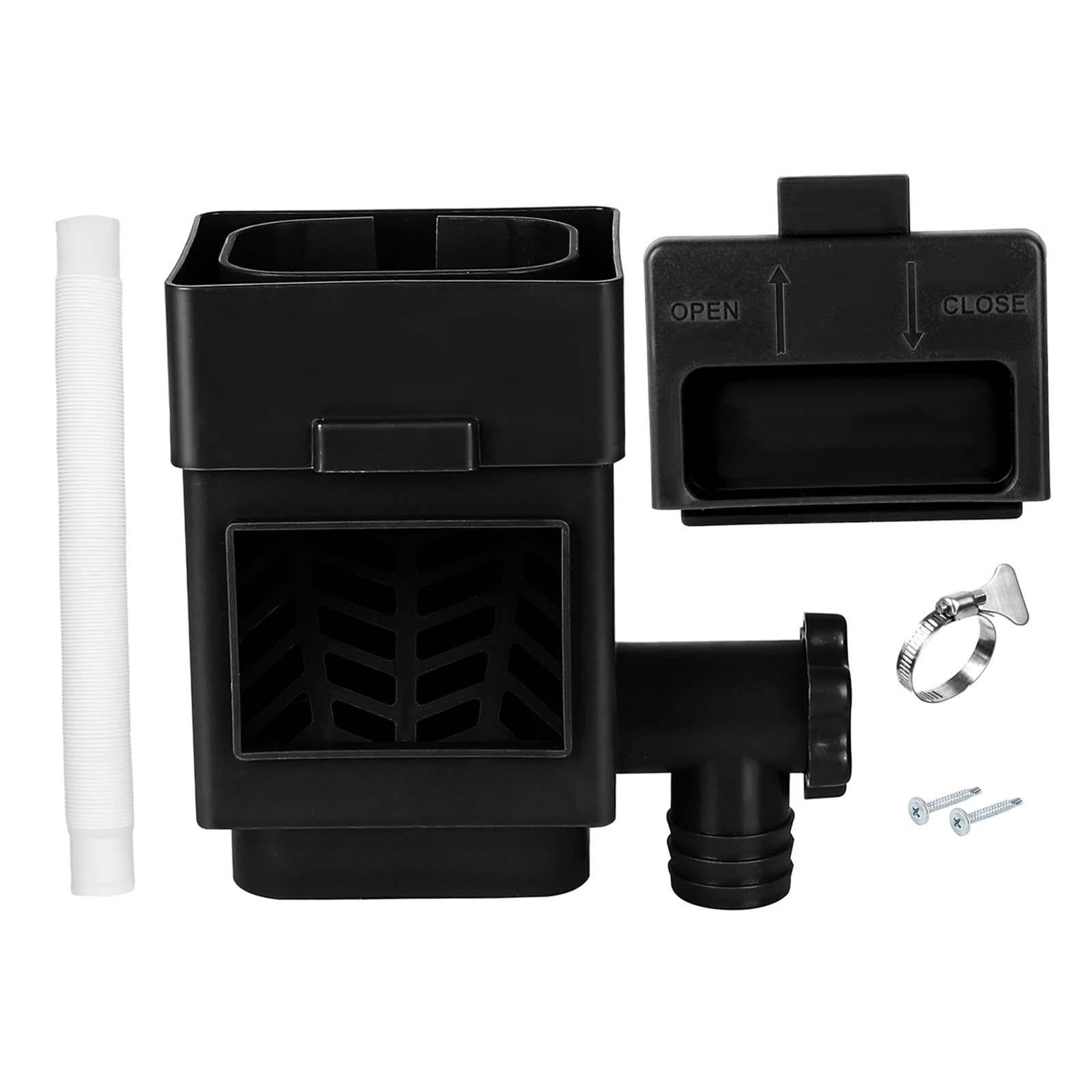 simhoa Rain Water Collection System, Raindrop Collection, Rain Barrel Diverter for Downspouts Landscape Yard Watering Black