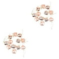thumbnail image 2 of Advancent 12 Uds. De bolas de árbol de Navidad en forma de corazón, adornos navideños multicolores, hermosas vacaciones, alegres, de plástico, Oro rosa 2piezas Advancent CBP266443, 2 of 5