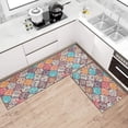 thumbnail image 4 of Boho Kitchen Rug Mat Colorful Floral Kitchen Rugs Sets of 2 Washable Non-Slip Kitchen Mats for Floor 2 Piece Boho Kitchen Decor, 4 of 6