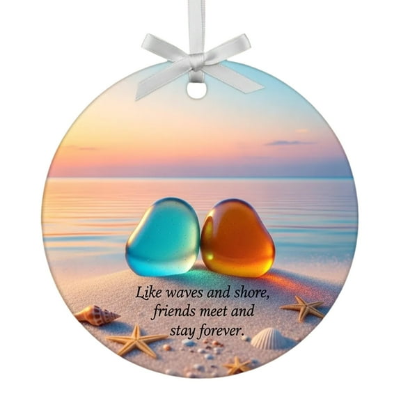 Beach Christmas Ornaments - Coastal and Ocean-Themed Ornaments for Festive Beachy Christmas Tree, Perfect for Beach Lovers and Coastal Decor Fans, Unique, Beachy Ornaments for Chrismas Tree
