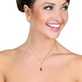 thumbnail image 3 of Galaxy Gold 14K Solid Yellow Gold 22" Snake Necklace with Natural Diamonds and a Dangling Dyed Green Sapphire Drop, 14"-24" Sizes, Symbol of Growth, 3 of 3