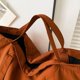 thumbnail image 5 of Bolso Mujer Gran Capacidad Bolso Plegable Retro Señoras Niñas Asa Superior Marrón, 5 of 7