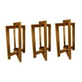 thumbnail image 4 of Portavelas,Soportes integrados para centros de mesa de farolillos de boda,Centros de mesa para bodas: faroles de madera para velas,Farol decorativo de estilo rústico para bodas,Faroles 3 piezas, 4 of 9