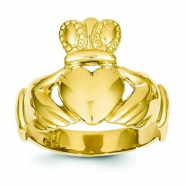 Jewelry 14k Yellow Gold Mens Claddagh Ring 7.3 Grams Size 10