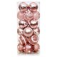 thumbnail image 1 of Monstrate Paquete de 24 bolas de Navidad, festival temático, decoración de ambientes festivos, colgante reutilizable para jardín al aire Kits de decoración para fiestas Oro rosa, 1 of 6