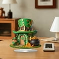thumbnail image 6 of Qiopertar St. Patrick's Day Green Four-Leaf Acrylic Flatware Decoration, St. Patrick's Day Decorations Green Shamrock Ornament, Holiday Party Centerpiece for Home Table Shelf Mantel Decor, 6 of 7