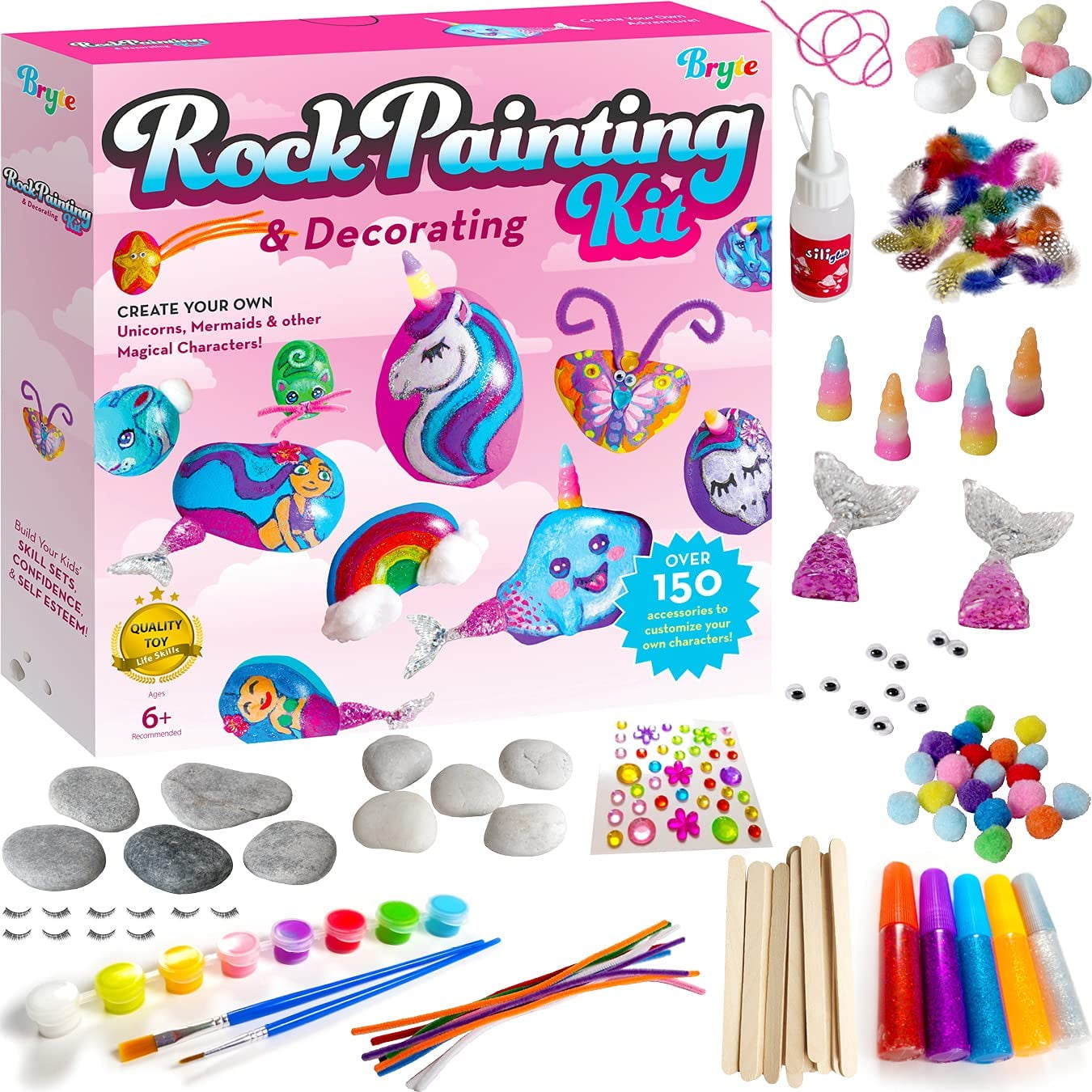 Rock Painting Kit for Kids  Arts & Craft Kits for Girls & Boys with 1 –  Loomini