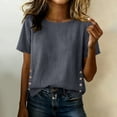 thumbnail image 2 of Sexlip Womens Swimsuit Set Crew Neck Basic Cover Up Design Short Sleeve Casual Silhouette Breathable Fabric for Pool Parties Gray XXL, 2 of 9