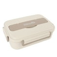 thumbnail image 1 of Lunch Box, Caja De Comidas De Acero Inoxidable Con Palillos, Cuchara Y Bolsa Aislada, 3 Compartimentos De Bocadillos, Contenedor De Alimentos Portátiles Para La Escuela, La, 1 of 7