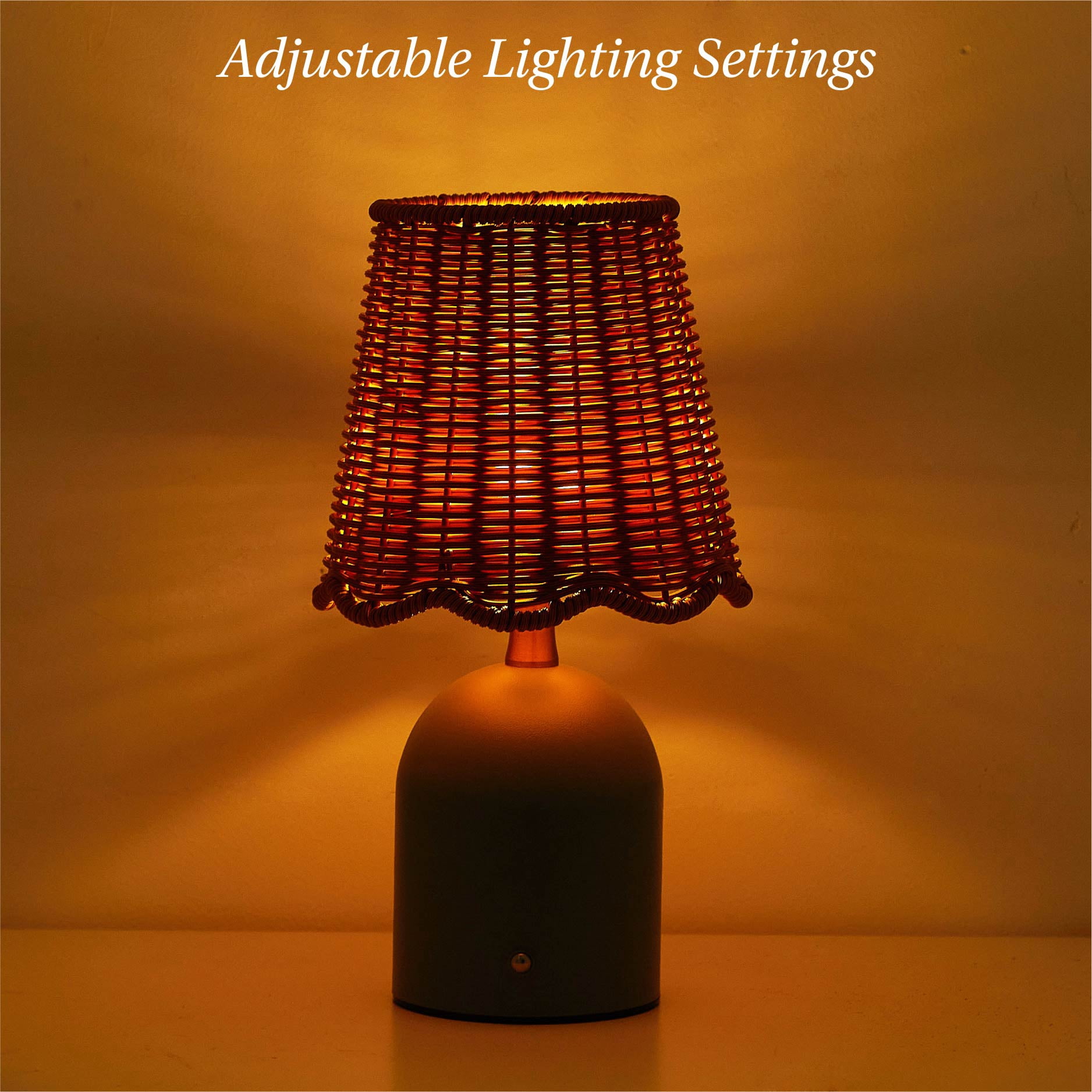 Stylehouse 12" Green Rattan Rechargeable LED Lamp