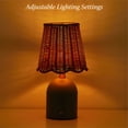 thumbnail image 4 of Stylehouse 12" Green Rattan Rechargeable LED Lamp, 4 of 9