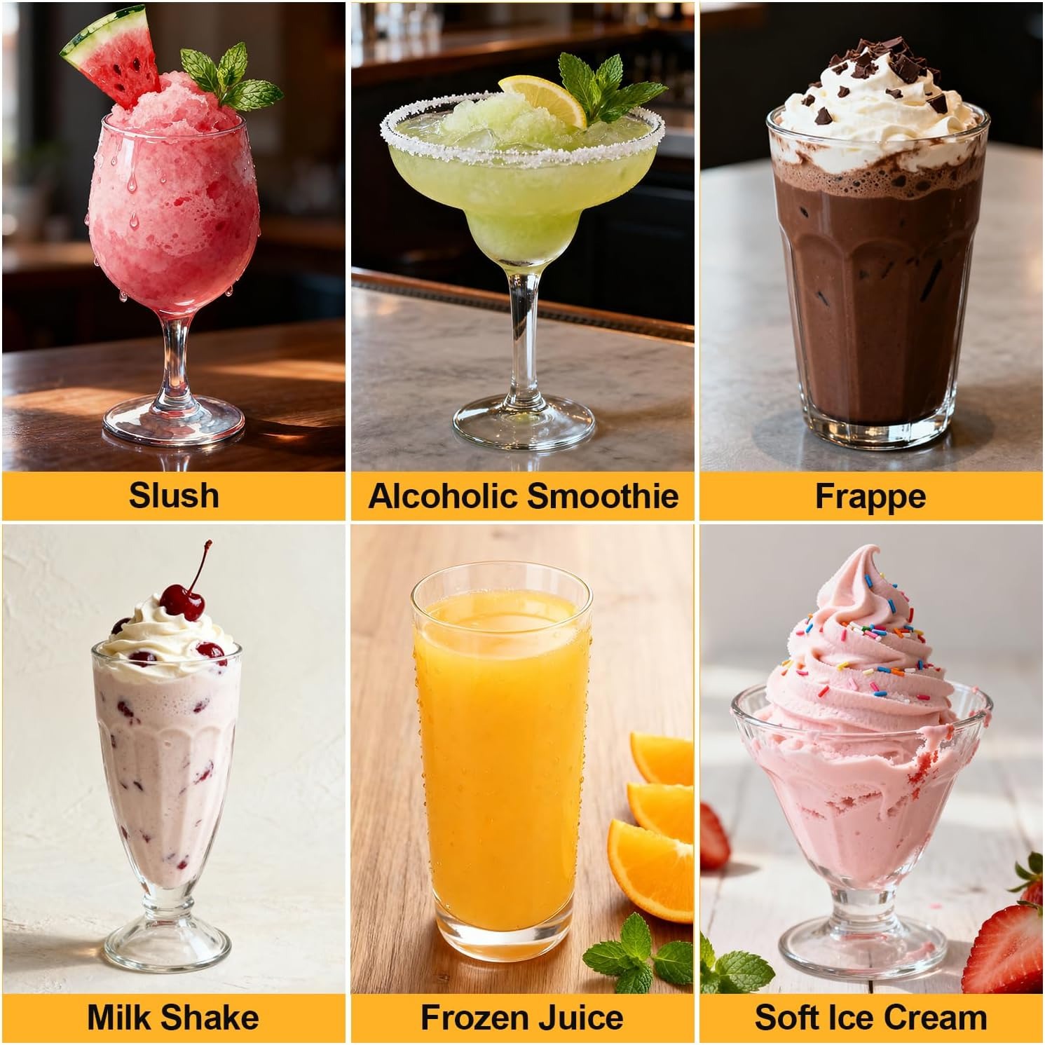 GSEICE 88oz Slushie Machine & Soft Serve Ice Cream Maker 2-IN-1, No Ice Needed Slushy Maker For Home, 6 Preset for Smoothies, Milkshakes, Cocktails, Frappés, Margarita, and Ice Cream