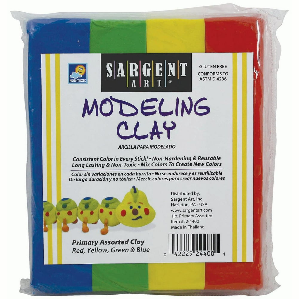 Sargent Art® Modeling Clay, Primary Colors, Pack of 12 packs Walmart