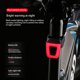 thumbnail image 3 of Wosthever Luz trasera para bicicletas de carretera, luz trasera recargable USB ajustable, lámpara de advertencia trasera, herramienta de Ciclismo, 3 of 6