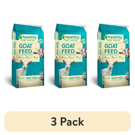 (3 pack) Healthy Harvest All Natural 16% Textured Goat Feed, 40 lb Bag
