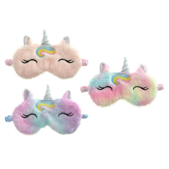 KAKOWELY 3 antifaces para dormir, bonitos antifaces creativos (colores surtidos)