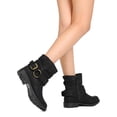 thumbnail image 3 of New Women DbDk Lucy-13 Leatherette Harness Buckled Riding Ankle Boot, 3 of 3