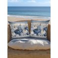 thumbnail image 5 of Outdoor Pillows Waterproof, Blue Pumpkins Fall Bedding Throw Pillows with Insert for Couch Sofa Bed, Thanksgiving Autumn Eucalyptus Flowers 16x16 Inch Pillowcases Decorative Patio Pillow Set of 1, 5 of 8