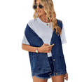 thumbnail image 2 of LYMAYTER Women Casual Oversized Denim Vest V-Neck Button Down Sleeveless Jean Vest Jacket, 2 of 9
