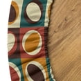 thumbnail image 5 of Ambesonne Vintage Fitted Round Tablecloth, Circular Shapes Abstract, 56"- 60" Diameter, Brown Apricot and Teal, 5 of 5