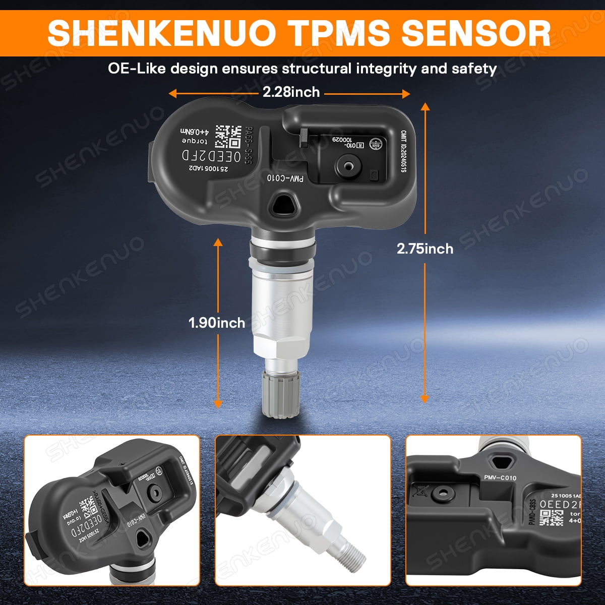 4 Pcs TPMS Tire Pressure Sensor 315MHz, Compatible with Toyota Camry, Corolla, Avalon, Yaris, Prius, For Lexus Models, OEM 42607-06020, PMV-C010