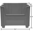 thumbnail image 6 of Akro-Mils Stak-N-Store 13018, Large Storage Bins, Stackable Heavy Duty Containers, 17.5"x16.5"x12.5", Gray, 2-Pack, 6 of 8