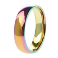 thumbnail image 4 of s De Acero De Iris De Los Hombres / De Las Mujeres El Tamaño Del De Matrimonio 10 Zulema anillo del arco iris, 4 of 8