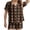 Coffee, variant on Women's Two Piece Outfits for Women Short Sleeve V Neck Shorts Set