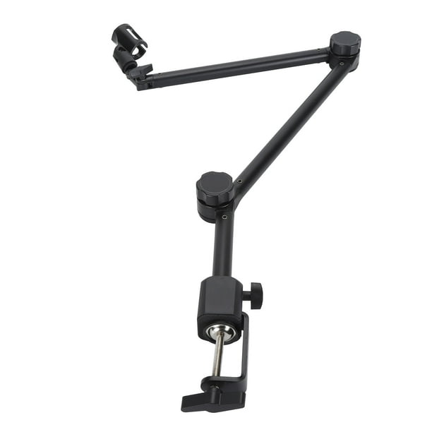 Soporte de Brazo de Micrófono, Soporte de Brazo de Micrófono de 180 Grados Base Ensanchada Ajustable Duradera para Estudio