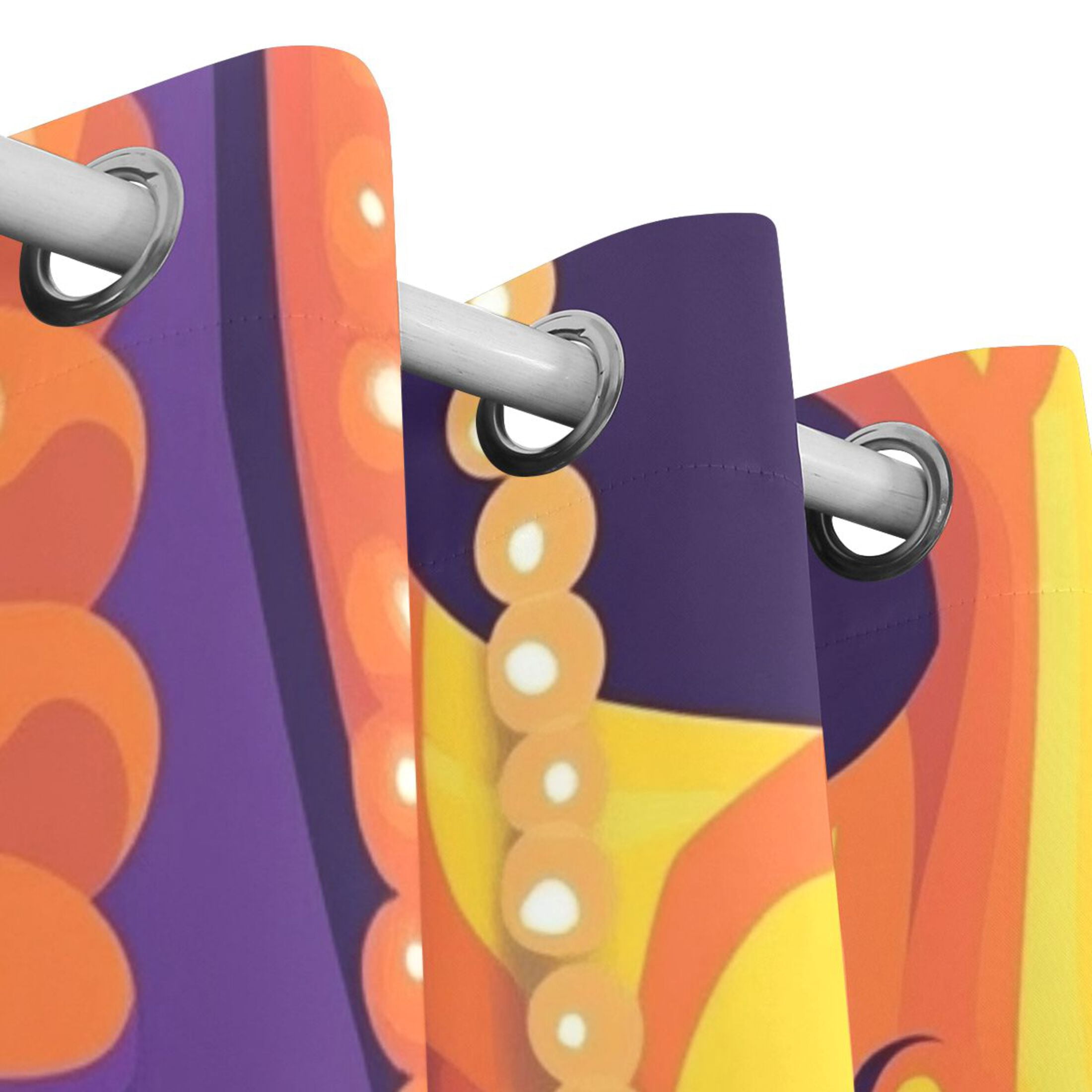 Mardi Gras Mask and Beads Blackout Curtains for Living Room Bedroom 55W x 72/84L Insulated Window Drapes 2 Panels