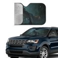 thumbnail image 4 of Windshield Sun Shade Foldable Car Front Window Sunshade For Car Suv Trucks Vans - Best Heat Shield Blocker Visor Cover Blocks Uv Rays And Keeps Your Vehicle Cool-Small, 4 of 5