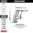 thumbnail image 2 of Delta 599-Mpu-Dst Pivotal 1.2 GPM Single Hole Bathroom Faucet - Lumicoat Chrome, 2 of 7