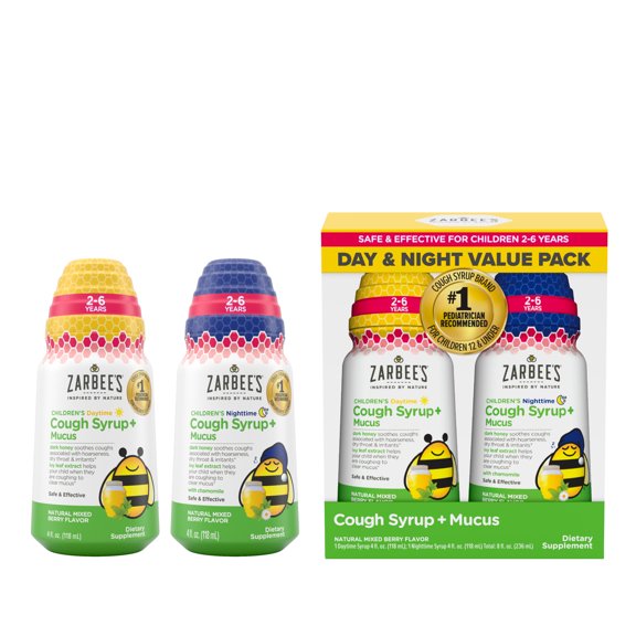 Kids Cough   Mucus Day/Night for Ages 2-6, Berry