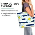 thumbnail image 2 of Fotbe Daisy Striped Nautical Bolsa Tote Estética de Lona con Estampado para Mujer - Bolsa Reutilizable de Hombro Casual para Vacaciones, Compras, Trabajo y Gimnasio, 2 of 8