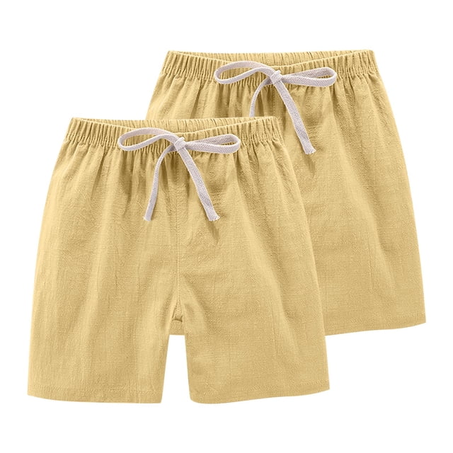 RXIRUCGD 2025 Summer Clothes for Kids 2PC Children's Summer Solid Casual Sports Shorts With Drawstring For Kids