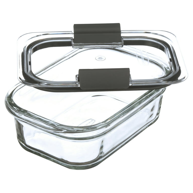 Rubbermaid Brilliance Glass Storage 4.7-Cup Food Containers with Lids,  Clear - 1 Minute Review 