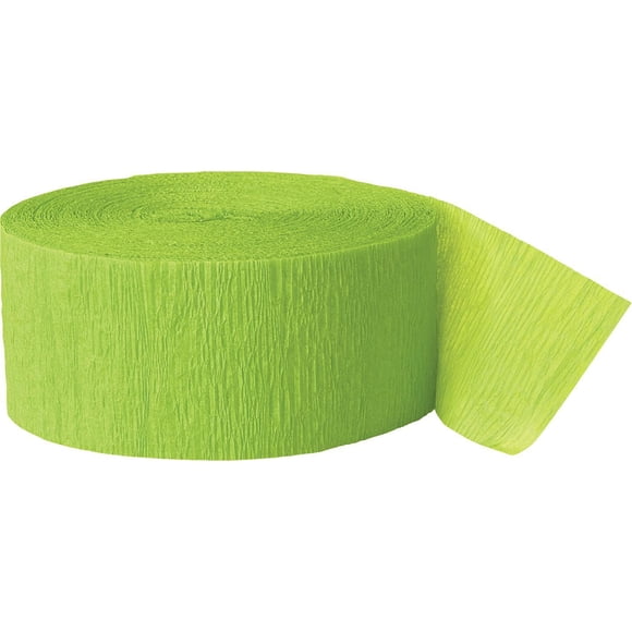 Lime Green Crepe Streamer, 81 ft