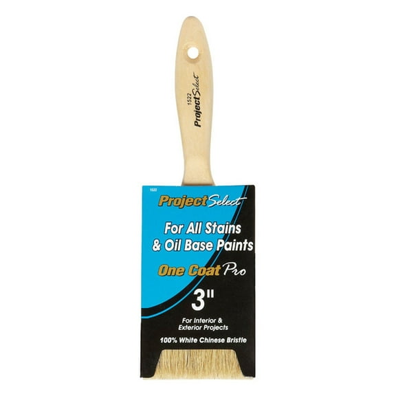 Linzer Project Select 3 in. W Flat White Chinese Bristle Paint Brush
